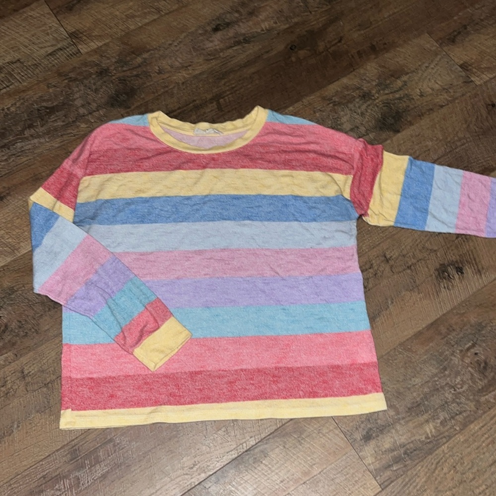 Pastel striped lightweight sweater